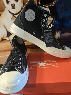 Converse Chuck 70 Hi A17763C Canvas Suede Total Eclipse / Light Grey Mens 10.5
